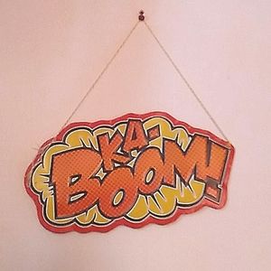 Comic Metal "Ka-Boom!" Hanging Sign